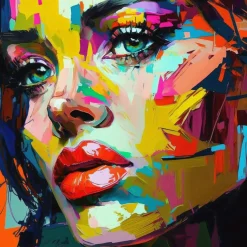 Hot Acrylglasbild BUNTES PORTRAIT Acrylbilder