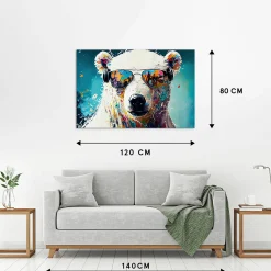 Online Acrylglasbild COOLER EISBÄR Acrylbilder