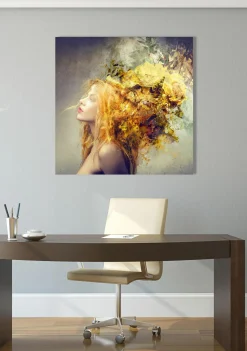 Best Acrylglasbild GOLDSCHOPF BLUME Acrylbilder|Glasbilder