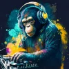 Sale Acrylglasbild MONKEY DJ Acrylbilder|Glasbilder