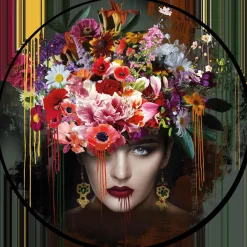 Outlet Acrylglasbild WOMAN & FLOWERS Acrylbilder|Glasbilder