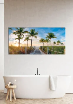 Clearance Akustikbild PALMEN AM STRAND Akustikbilder