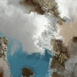 Discount Aludibondbild BLUE BROWN GOLD Metallbilder