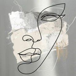 Discount Aludibondbild FACE LINES VI Metallbilder