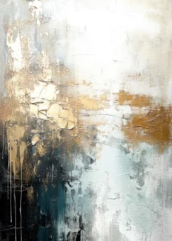 New Aludibondbild GOLD AND BLUE I Metallbilder