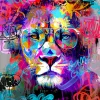 Online Aludibondbild GRAFFITI LION Metallbilder