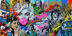 Online Aludibondbild GRAFFITI MARYLIN Metallbilder