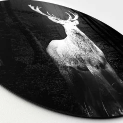 Hot Aludibondbild GREY DEER HEAD I Metallbilder