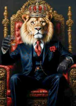 New Aludibondbild LION KING V Metallbilder|Bilder