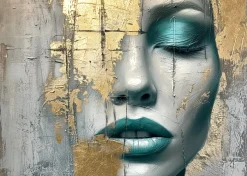 Discount Aludibondbild PAINTED FACE I Metallbilder