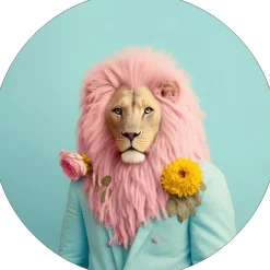 Online Aludibondbild PINK LION II Metallbilder
