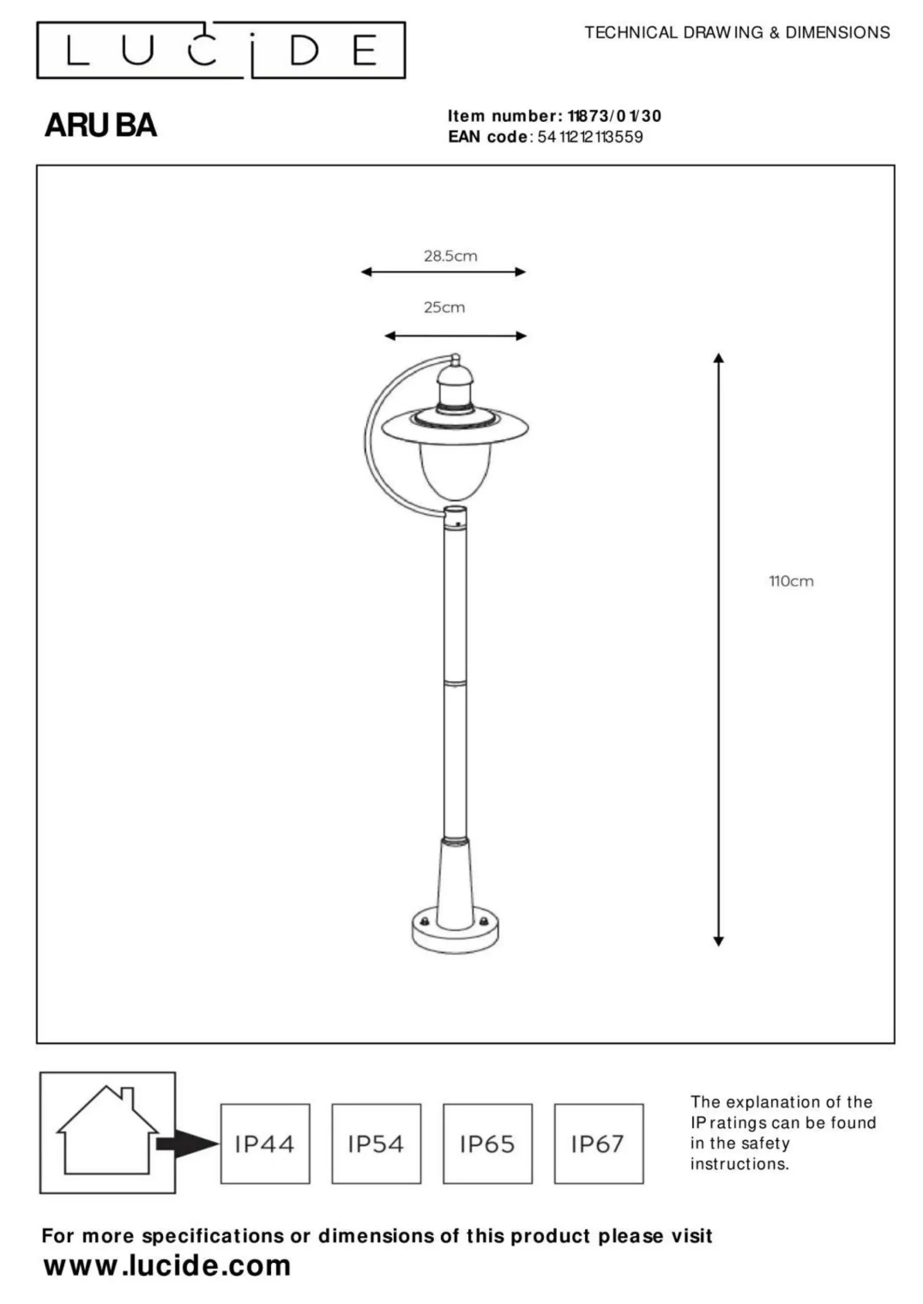 Outlet Außenleuchte ARUBA Außenleuchten|Gartenleuchten