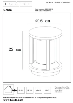Outlet Außenleuchte CADIX Außenleuchten|Gartenleuchten