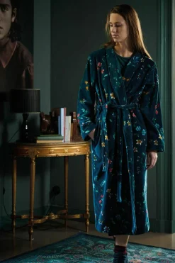 Discount Bademantel Velour LES FLEURS Bademäntel|Bademäntel