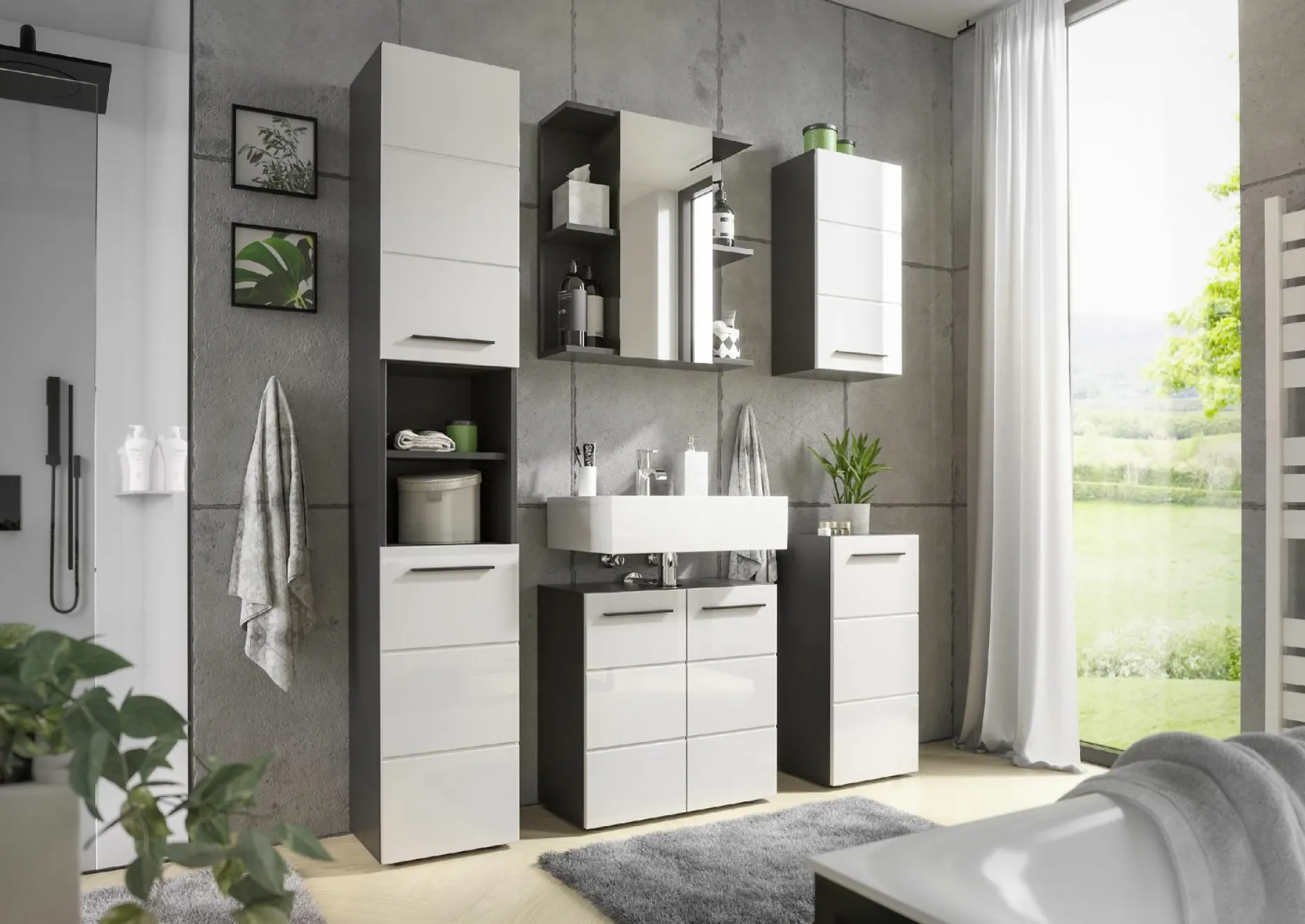 Badezimmerset GERZE Komplette Badezimmer