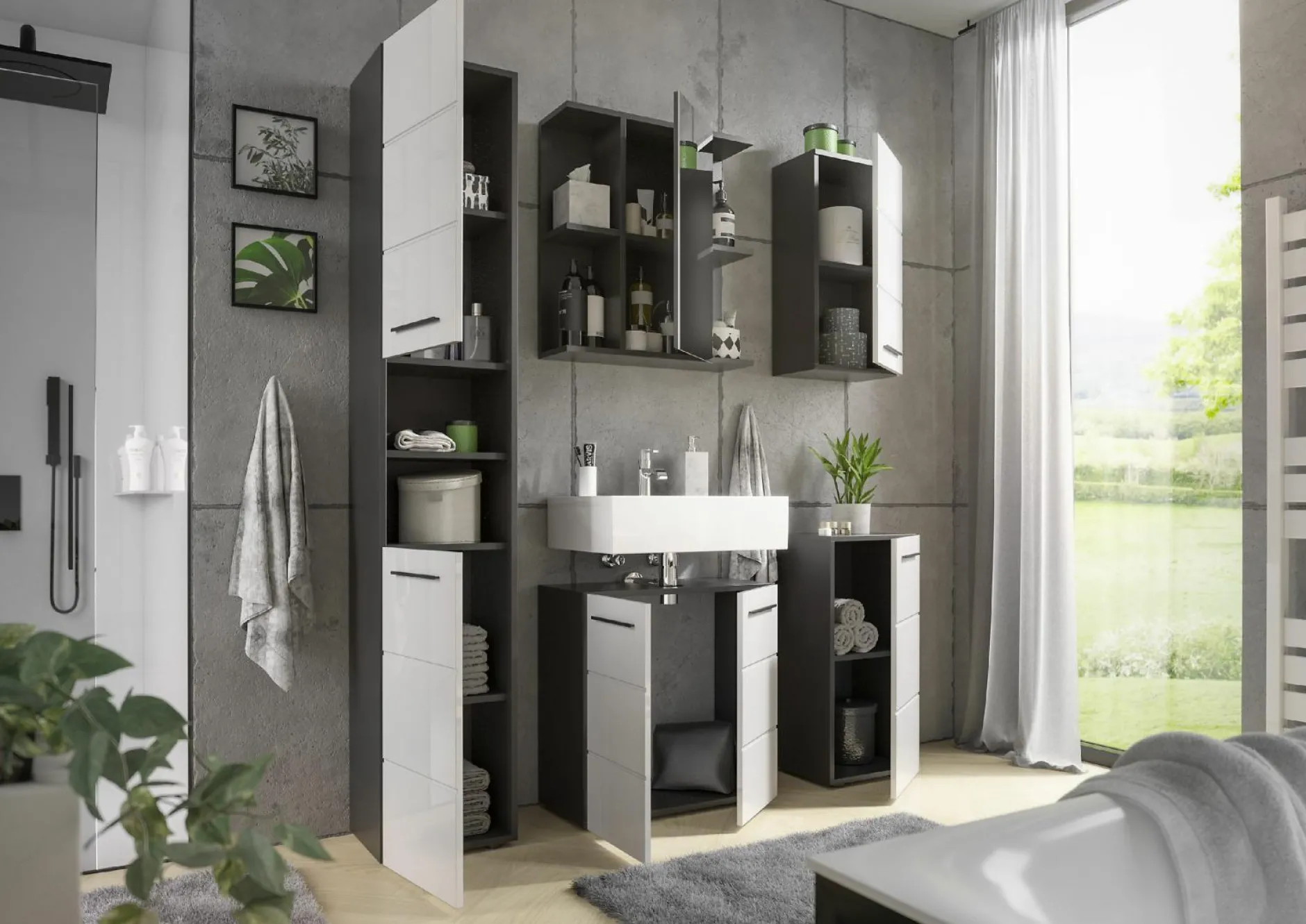 Badezimmerset GERZE Komplette Badezimmer