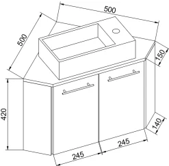 Badezimmerset VILOSA Komplette Badezimmer