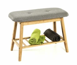 New Bank bambus-grau Truhen & Bänke