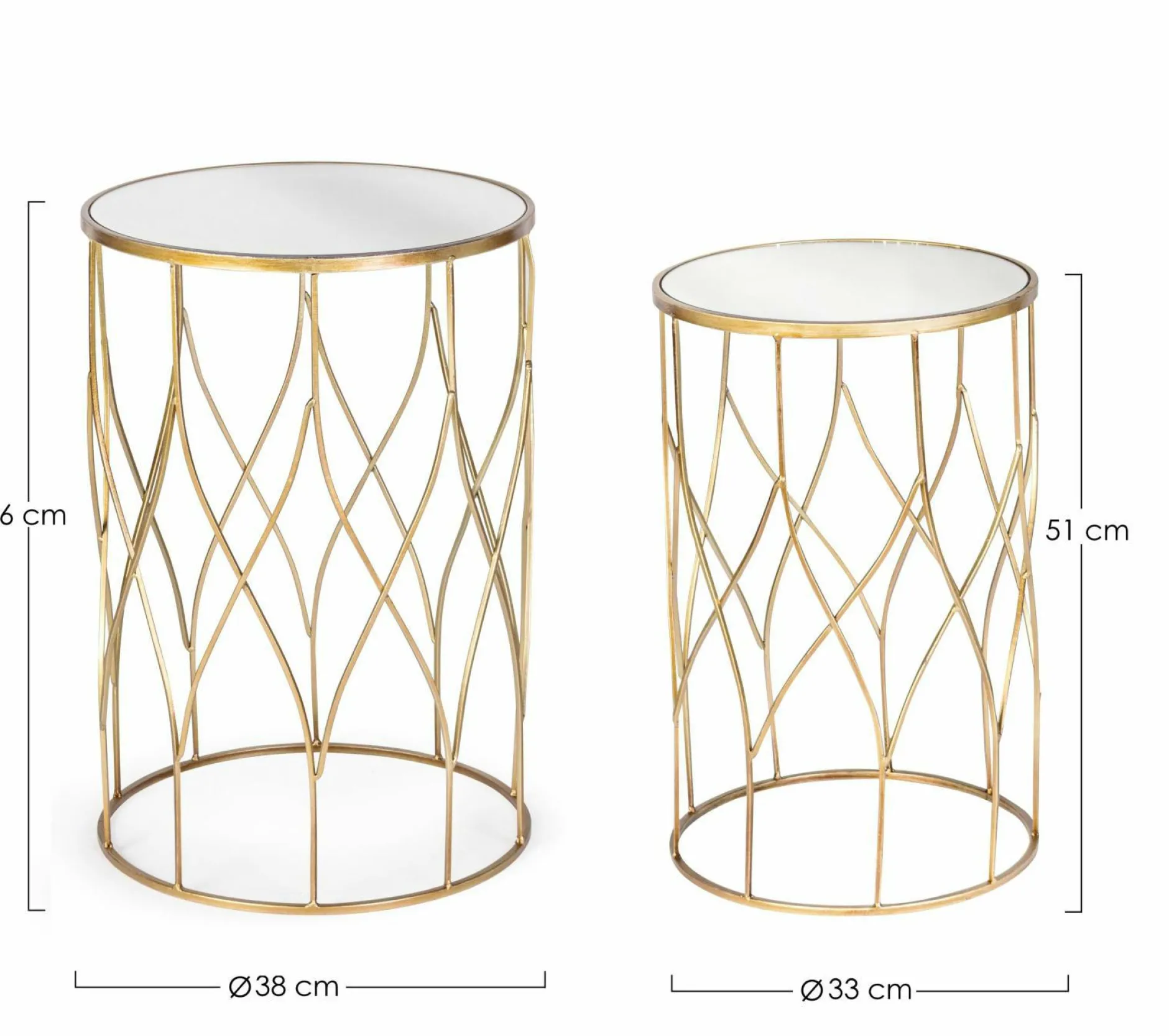 Outlet Beistelltisch ELENOR 2er Set Beistelltische|Beistelltische