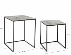Clearance Beistelltisch TAHIR 2er Set Beistelltische|Beistelltische