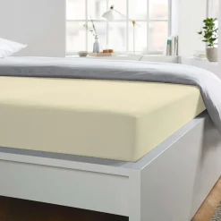 Discount Bettlaken Baumwolle ecru Spannbettlaken|Spannbetttücher