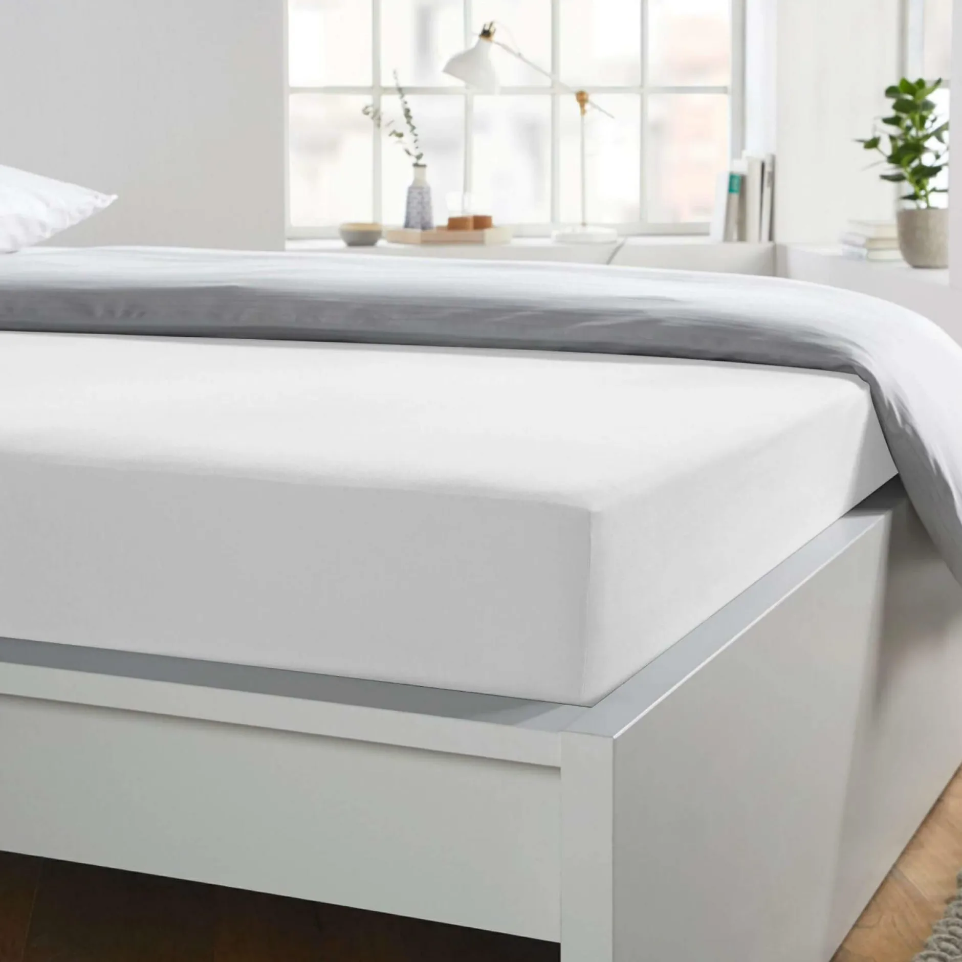 Discount Bettlaken Baumwolle weiß Spannbettlaken|Spannbetttücher