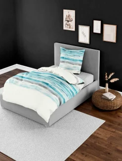 Outlet Bettwäsche Biber aqua Bettwäsche|Bettwäsche