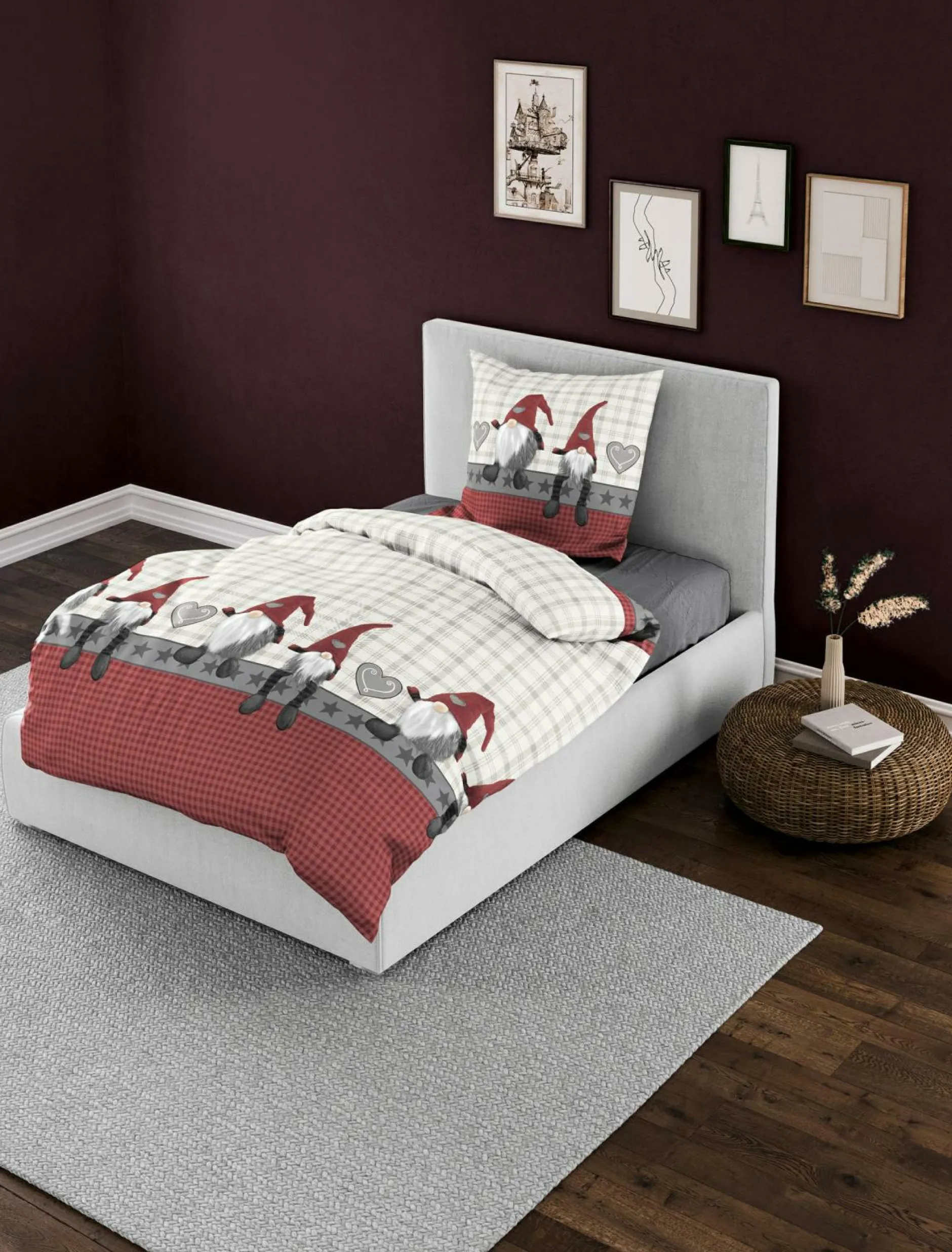 Outlet Bettwäsche Biber grau Bettwäsche|Bettwäsche