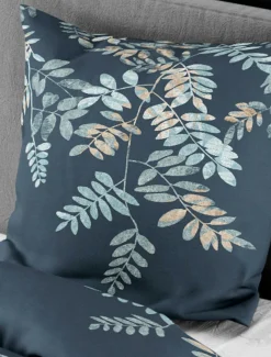 Outlet Bettwäsche Mako-Satin blau Bettwäsche|Bettwäsche