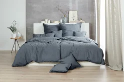 Outlet Bettwäsche Renforcé anthrazit Bettwäsche|Bettwäsche