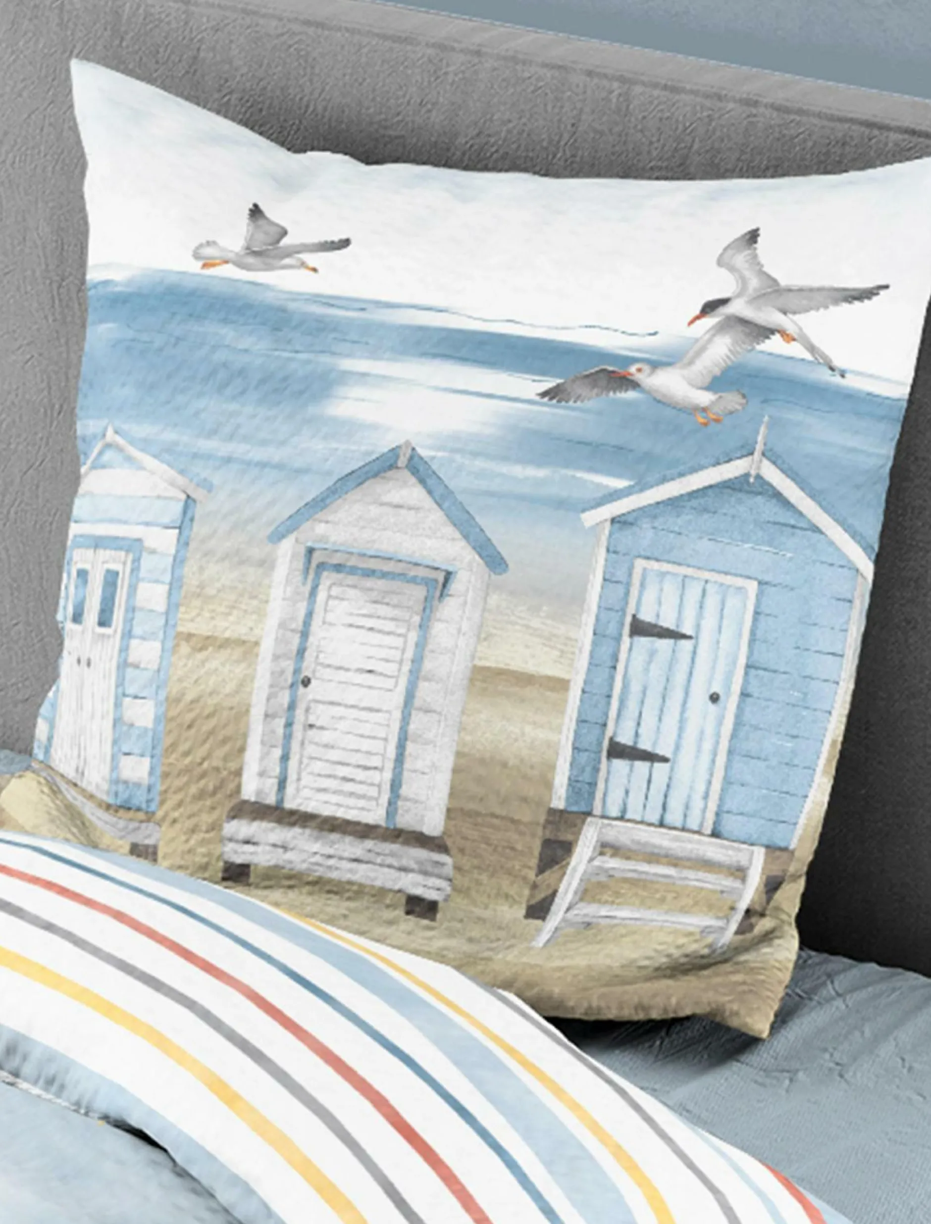 Outlet Bettwäsche Seersucker blau Bettwäsche|Bettwäsche