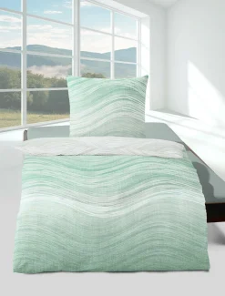 New Bettwäsche Seersucker grün Bettwäsche|Bettwäsche