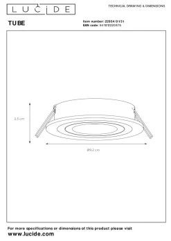 Clearance Einbauleuchte TUBE Einbauleuchten
