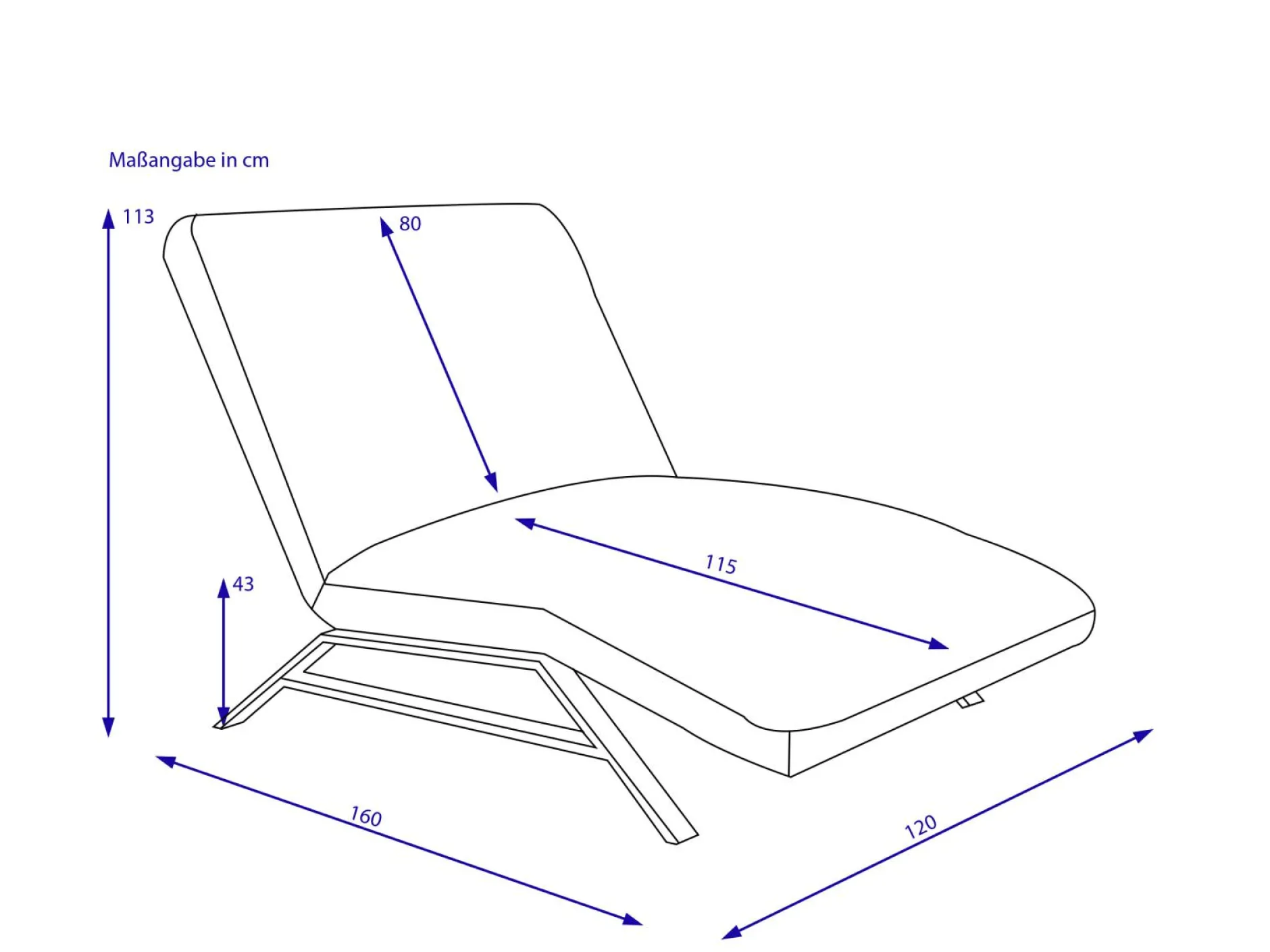Clearance Einzelliege maxi CHRISTIE Liegen