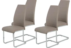 Clearance Freischwinger AMBER 4 4er Set Freischwingerstühle