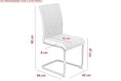 Clearance Freischwinger LINN 4er Set Freischwingerstühle