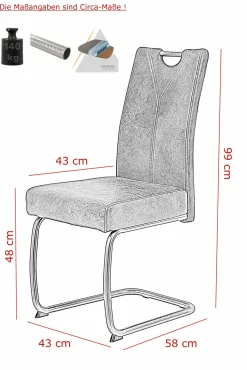 Sale Freischwinger SOPHIA S 4er Set Freischwingerstühle