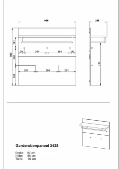 Hot Garderobe GENOVA Garderoben|Garderoben