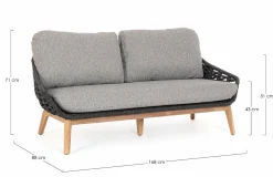Outlet Gartensofa TAMIRES Loungemöbel|Loungemöbel