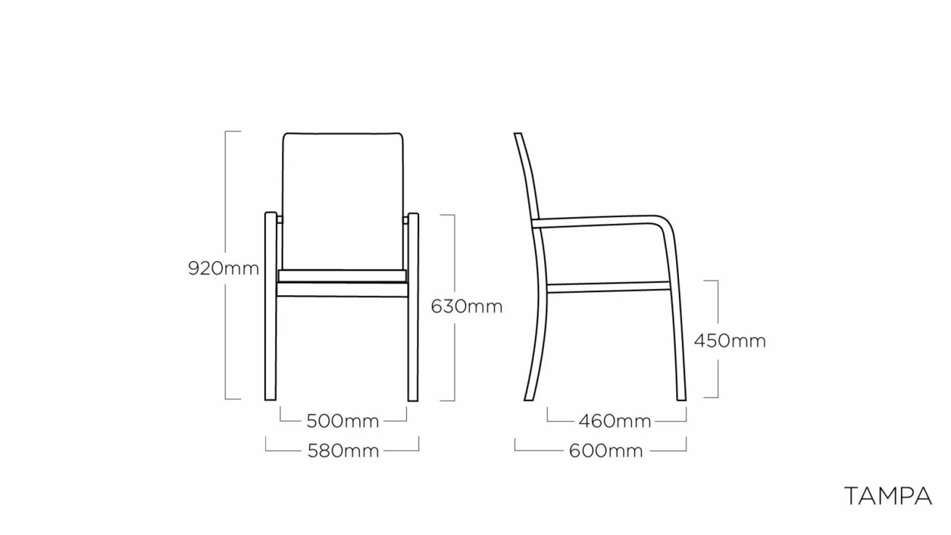 Discount Gartenstuhl TAMPA Gartenstühle|Gartenstühle