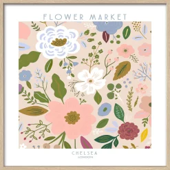 Discount Gerahmtes Bild FLOWER MARKET Holzbilder|Bilder
