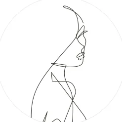 New Glasbild FACE LINES I Glasbilder