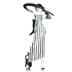 Glasbild FASHION DRAWING I Glasbilder