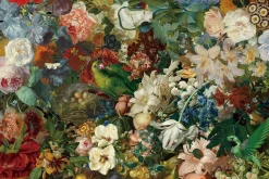 Best Glasbild NOSTALGISCHE BLUMEN Glasbilder