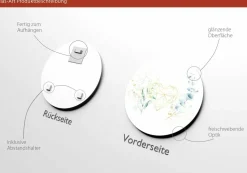 New Glasbild WATERCOLOURED LEAVES Glasbilder