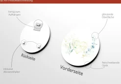 New Glasbild WATERCOLOURED LEAVES Glasbilder