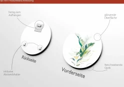 Discount Glasbild WATERCOLOURED PALM Glasbilder