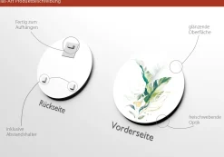 Discount Glasbild WATERCOLOURED PALM Glasbilder