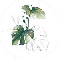 Glasbild WATERCOLOURED PALM Glasbilder