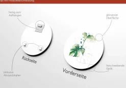 Glasbild WATERCOLOURED PALM Glasbilder